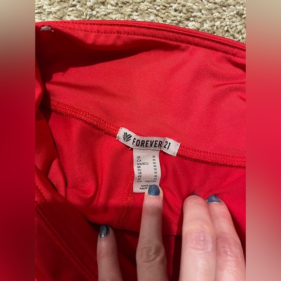 Forever 21 Red Skinny Leggings - Picture 7 of 10